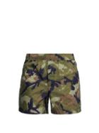 Matchesfashion.com Valentino - Camo Art Print Swim Shorts - Mens - Green Multi