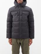 Capranea - Gervas Hooded Panelled Down Jacket - Mens - Black