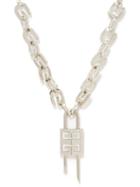 Givenchy - Padlock Chain-link Necklace - Mens - Silver