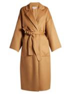 Matchesfashion.com Loewe - Self Tie Wool Coat - Womens - Light Brown