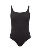 Matchesfashion.com Cossie + Co - The Poppy Reversible Honeycomb-effect Swimsuit - Womens - Black White