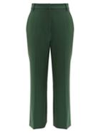 Matchesfashion.com Tibi - Anson Straight Leg Cropped Trousers - Womens - Green