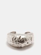Saint Laurent - Textured Metal Cuff - Womens - Silver