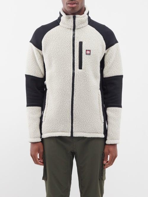 66 North - Tindur Logo-patch Fleece Jacket - Mens - Beige