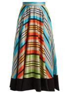 Mary Katrantzou Alice Striped Organza Skirt