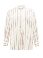 Matchesfashion.com Isabel Marant - Riley Striped Piqu Shirt - Mens - Cream