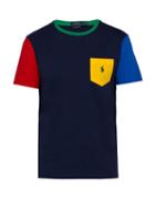 Matchesfashion.com Polo Ralph Lauren - Colour Block Cotton T Shirt - Mens - Multi