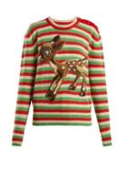 Matchesfashion.com Gucci - Fawn Wool And Mohair Blend Sweater - Womens - Green Multi