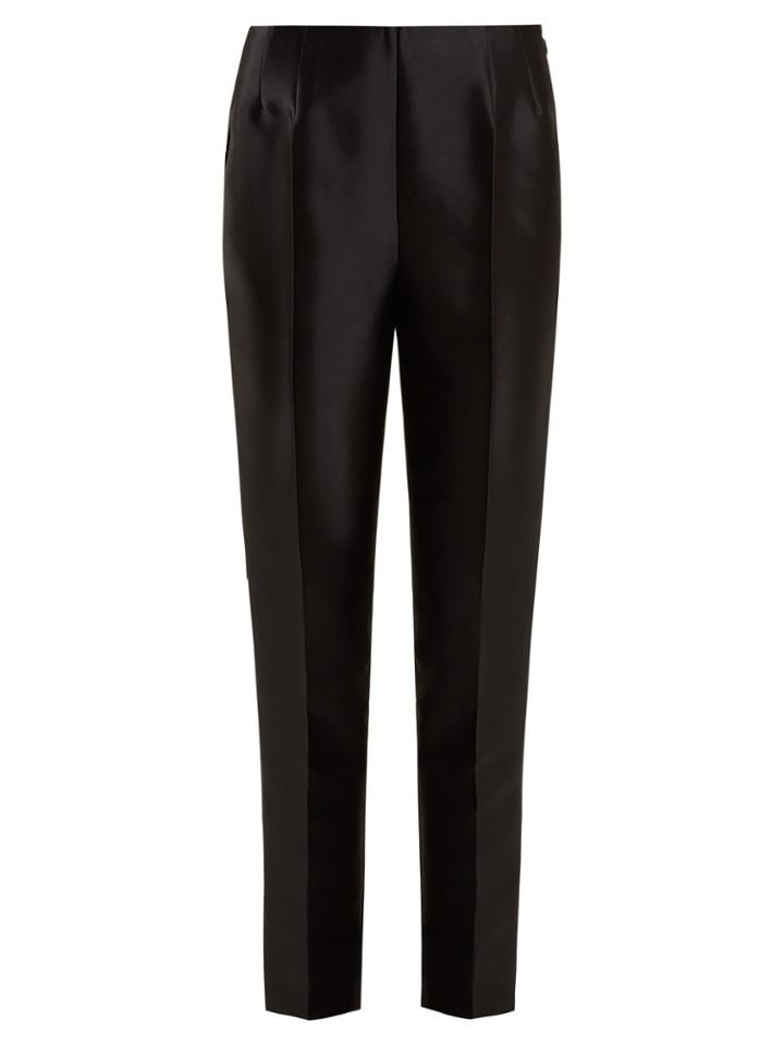 Gabriela Hearst Masto Slim-leg Silk And Wool-blend Trousers
