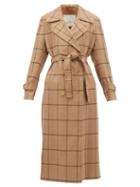 Matchesfashion.com Giuliva Heritage Collection - The Christie Checked Wool Trench Coat - Womens - Camel