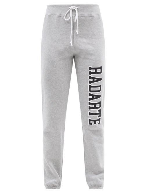 Radarte - Logo-print Jersey Track Pants - Womens - Grey
