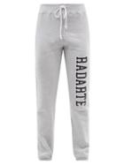 Radarte - Logo-print Jersey Track Pants - Womens - Grey