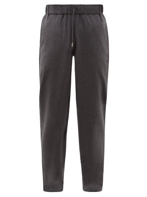 Matchesfashion.com A.p.c. - Straight Leg Cotton Blend Trousers - Mens - Grey