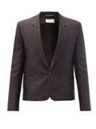 Matchesfashion.com Saint Laurent - Spencer Single-breasted Silk-jacquard Blazer - Mens - Black