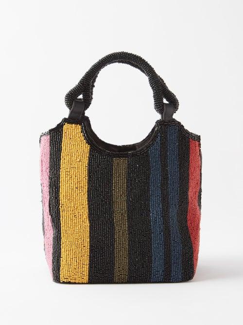Staud - Cte Beaded Bucket Bag - Womens - Black Multi