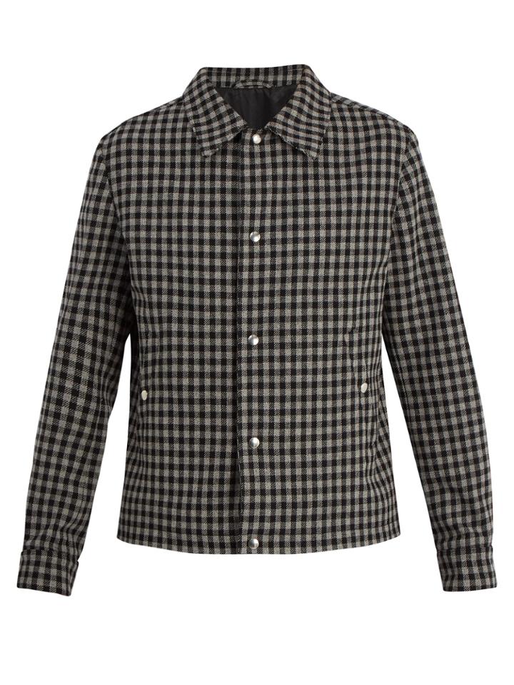Ami Gingham Wool Jacket