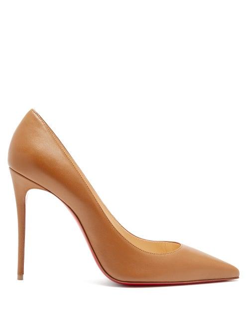 Matchesfashion.com Christian Louboutin - Kate 100 Leather Pumps - Womens - Tan