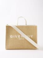 Givenchy - G-tote Medium Raffia Tote Bag - Womens - Beige White