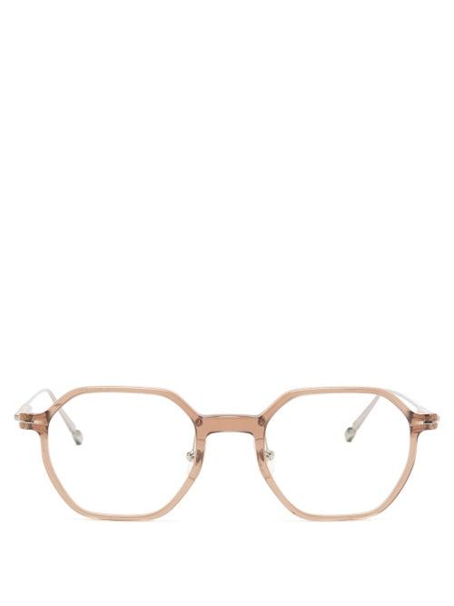 Matsuda - Round Acetate Glasses - Mens - Brown Multi
