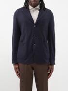 Barena Venezia - Single-breasted Knitted Wool-blend Jacket - Mens - Navy