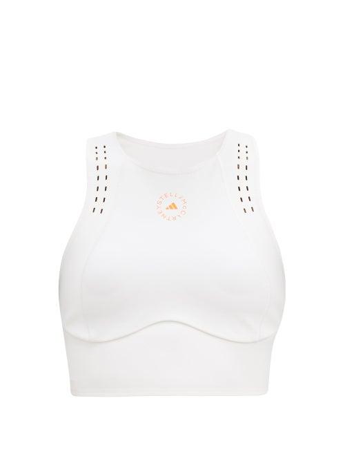 Matchesfashion.com Adidas By Stella Mccartney - Truepurpose Jersey Cropped Tank Top - Womens - Cream