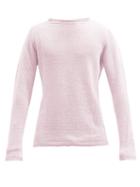 Matchesfashion.com 120% Lino - Rolled-edge Linen Sweatshirt - Mens - Pink