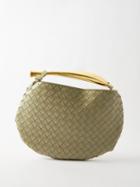 Bottega Veneta - Sardine Intrecciato-leather Handbag - Womens - Khaki