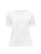 Matchesfashion.com The Row - Leah Ribbed Cotton Blend Jersey T Shirt - Womens - White