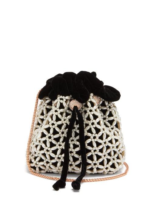 Matchesfashion.com Sophia Webster - Emmie Velvet Bucket Bag - Womens - Black Multi