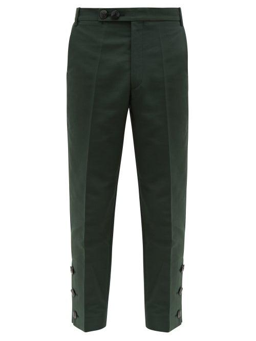 Matchesfashion.com Namacheko - Bawanim Button Cuff Cotton Blend Trousers - Mens - Green