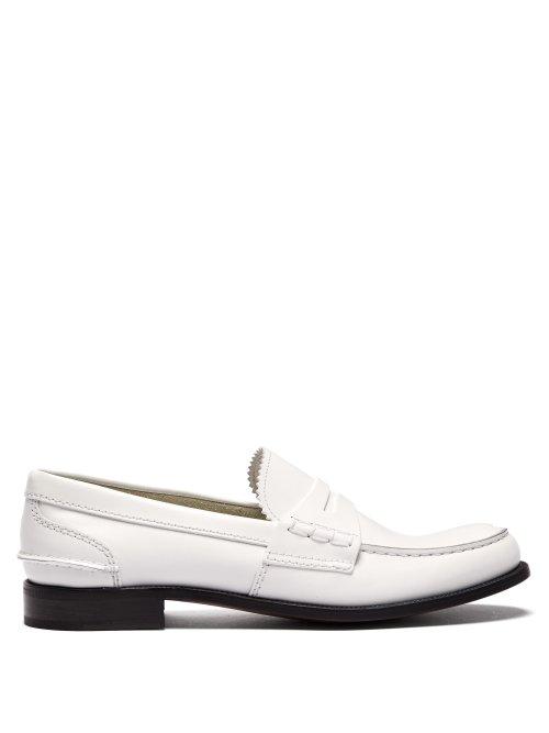 Matchesfashion.com Church's - Pembrey Leather Penny Loafers - Womens - White
