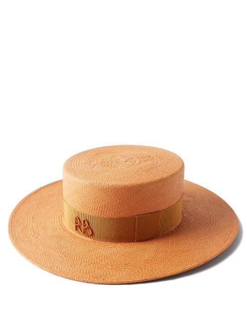 Ruslan Baginskiy - Woven Straw Hat - Womens - Orange