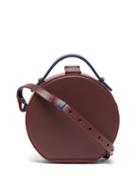 Matchesfashion.com Nico Giani - Tunilla Mini Matte Leather Circle Bag - Womens - Burgundy Multi