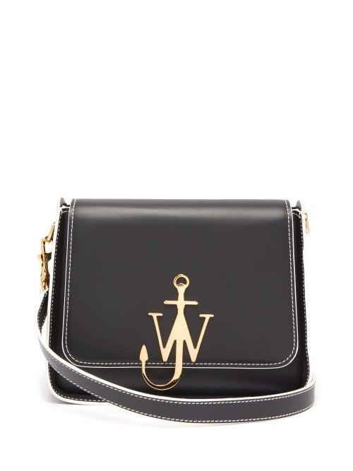 Matchesfashion.com Jw Anderson - Anchor Logo Plaque Leather Cross Body Bag - Womens - Black