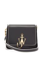 Matchesfashion.com Jw Anderson - Anchor Logo Plaque Leather Cross Body Bag - Womens - Black