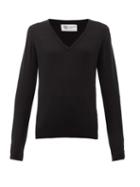 Matchesfashion.com Johnston's Of Elgin - V-neck Cashmere Sweater - Womens - Black