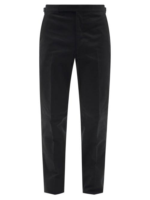 Ralph Lauren Purple Label - Gregory Cotton-blend Twill Trousers - Mens - Black