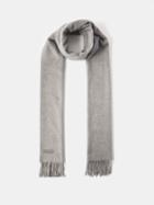 Brunello Cucinelli - Monili-trim Tasselled Silk Scarf - Womens - Grey