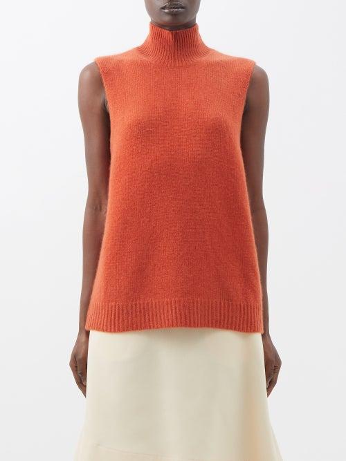 Arch4 - Presley Sleeveless Cashmere Sweater - Womens - Dark Orange