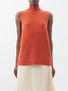 Arch4 - Presley Sleeveless Cashmere Sweater - Womens - Dark Orange