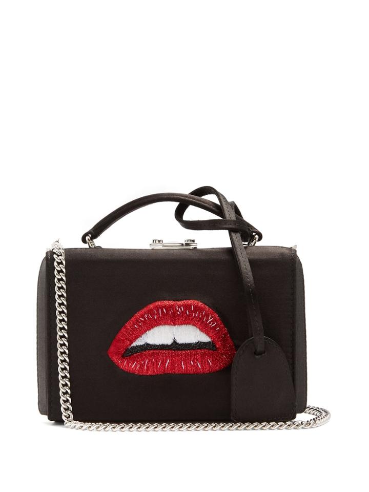 Mark Cross Grace Mini Embellished-satin Box Bag