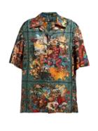 Matchesfashion.com Edward Crutchley - Hawaiian Print Shirt - Womens - Green Multi