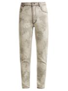 Eckhaus Latta Bleached High-rise Straight-leg Jeans
