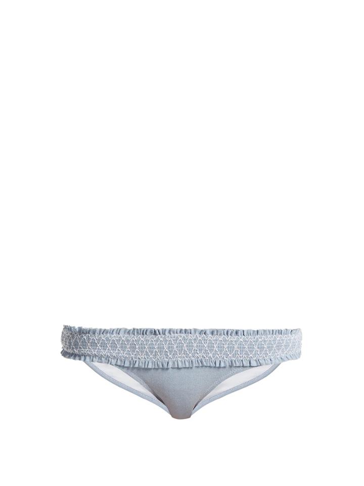 Heidi Klein Cassis Smocked Bikini Briefs