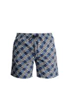 Fendi Logo And Geometric-print Swim Shorts