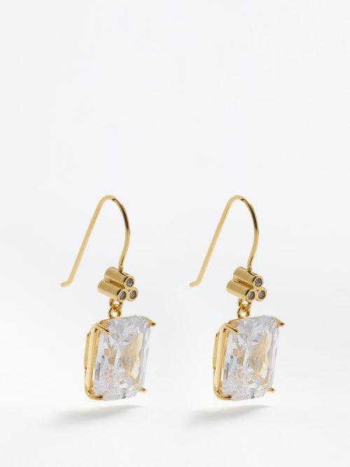 Roxanne Assoulin - The Drop Cubic Zirconia & Gold-plated Earrings - Womens - Clear