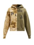 Matchesfashion.com Palm Angels - Broken Logo-print Tie-dye Cotton Hooded Sweatshirt - Mens - Multi