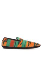 Matchesfashion.com Loewe - Tiger Effect Woven Loafers - Mens - Orange