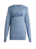 Matchesfashion.com Lndr - Double Happiness Merino Wool Sweater - Womens - Light Blue