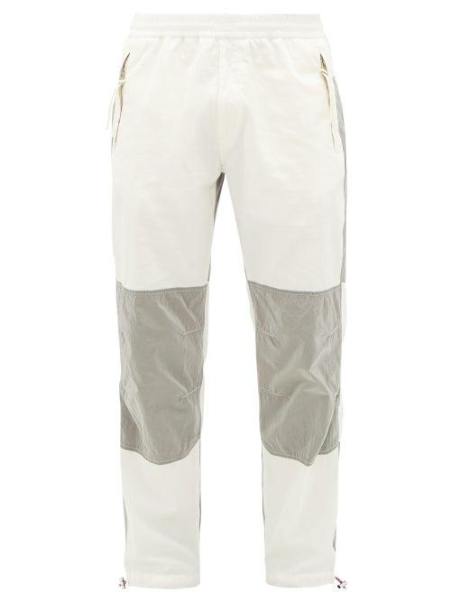 Matchesfashion.com 2 Moncler 1952 - Panelled Cotton Track Pants - Mens - White Silver